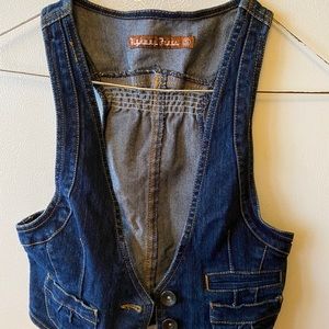 Cropped Blue Highway Jeans Denim Vest